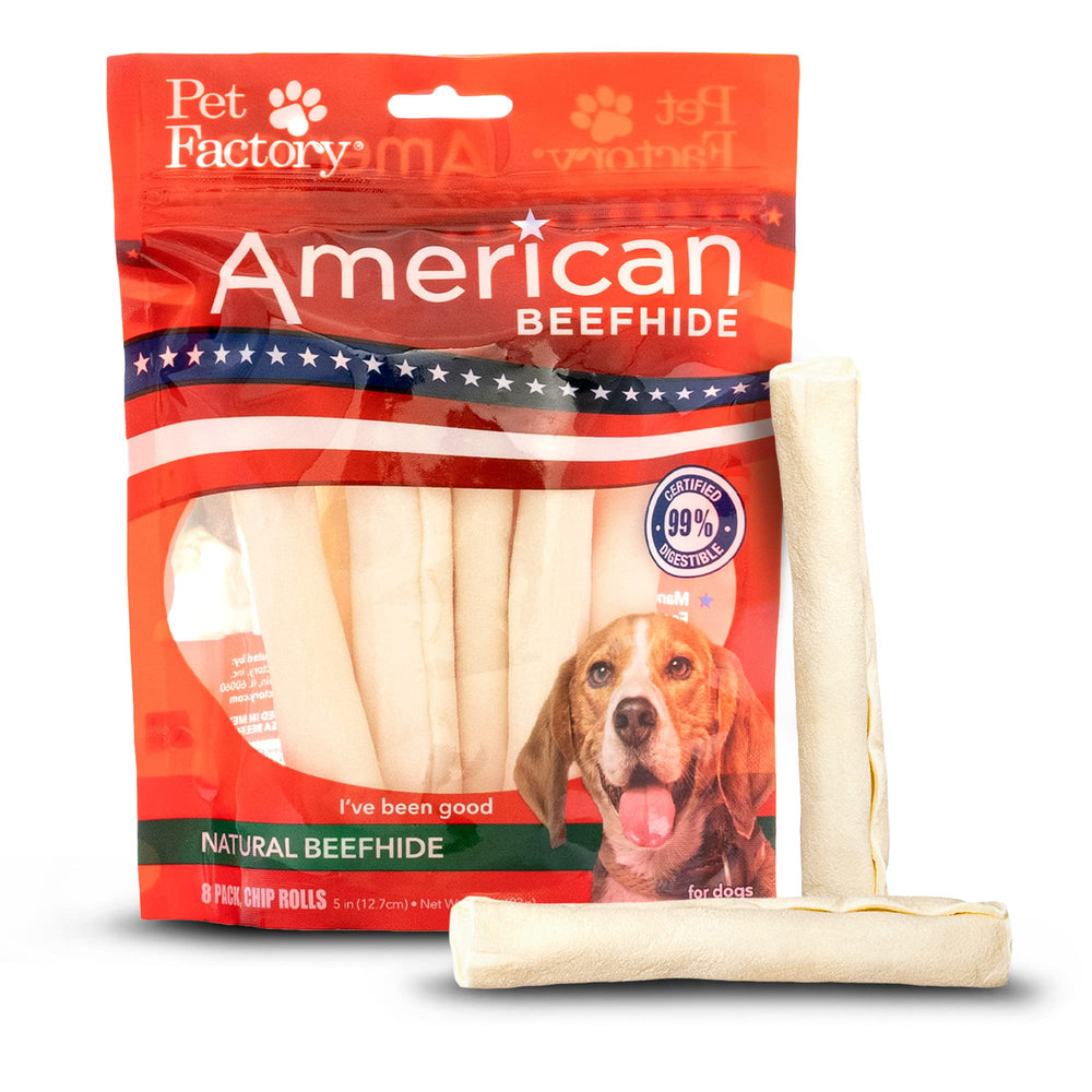 Pet Factory boeufhide americain rouleau croquant 5 pouces pour une mastication longue