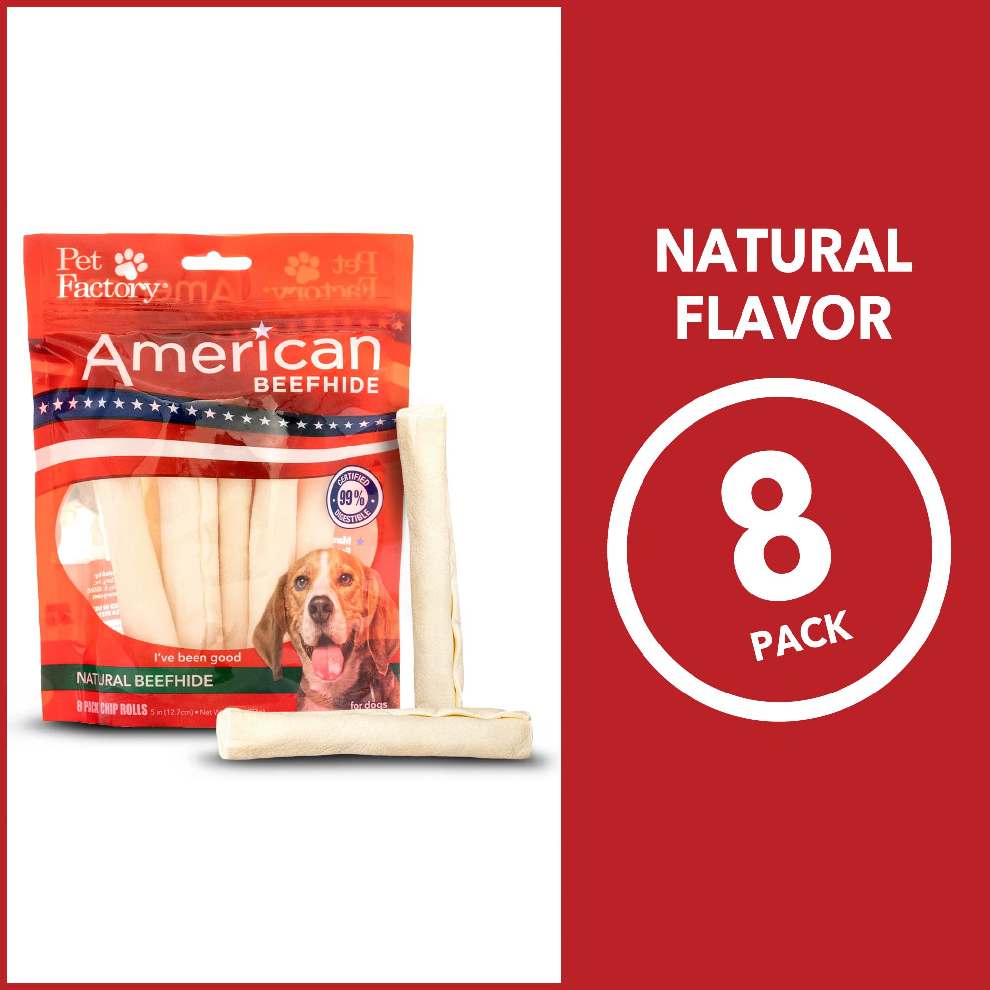 Rouleau boeuf americain naturel sans additifs pour chiens sensibles
