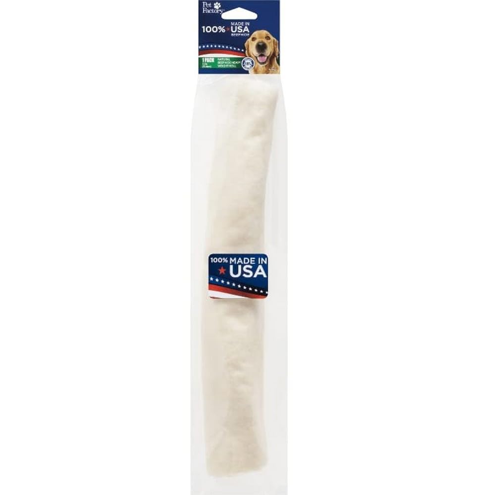 Rouleau Pet Factory boeufhide 12po naturel pour une mastication durable
