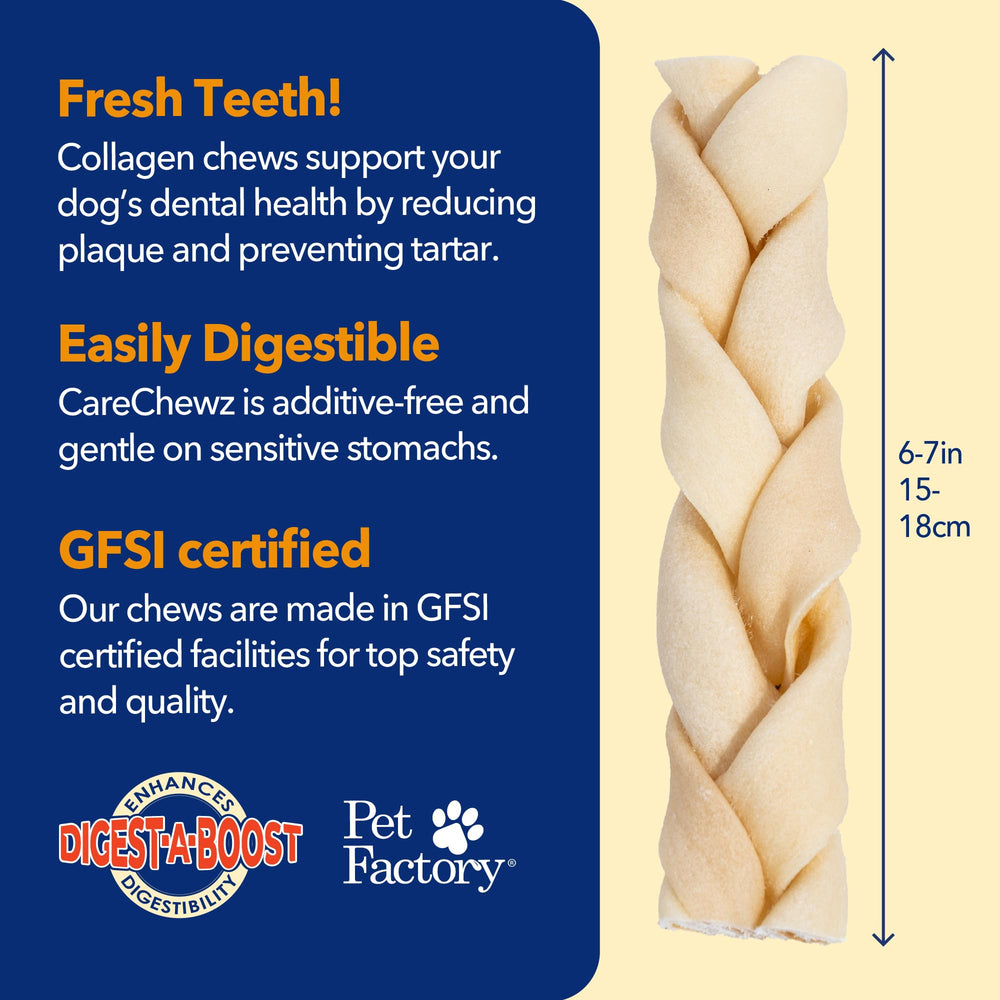 CareChewz Pet Factory : collagene boeuf, peau et pelage plus brillant.