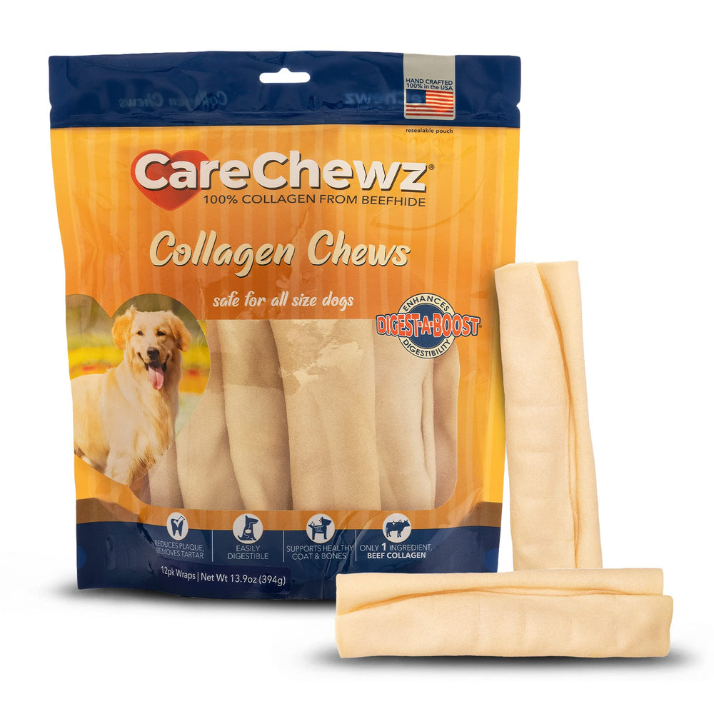 CareChewz Pet Factory, rouleaux collagène pour chien, mâchage durable et sûr