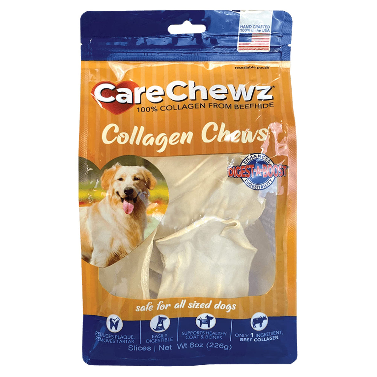 CareChewz Pet Factory : tranches collagene boeuf naturel pour une mastication durable