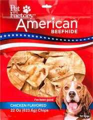 Pet Factory – emballage Chips peau de boeuf américaine, friandises durables pour chiens