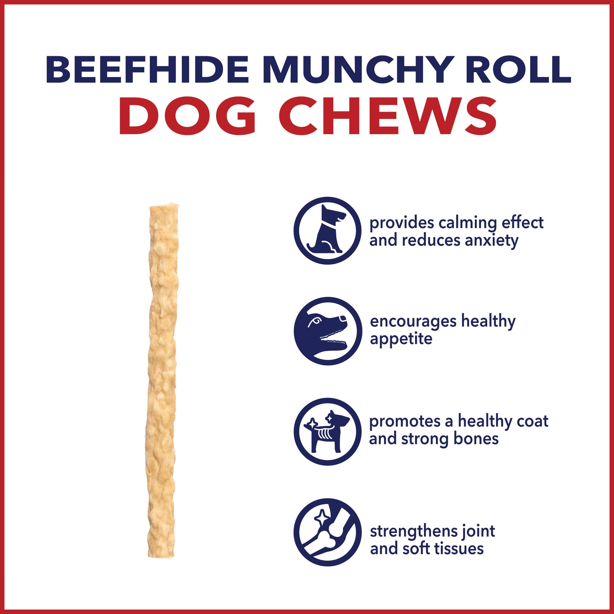 Pet Factory rouleaux boeuf mini-rolls 5 po, longueur adaptée.