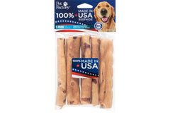 Pet Factory – Rouleaux cuir boeuf gout poulet, mastication durable pour chien.