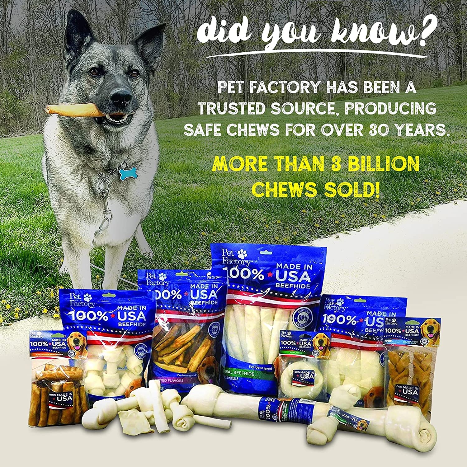 Pet Factory texture épaisse favorisant une mastication contrôlée