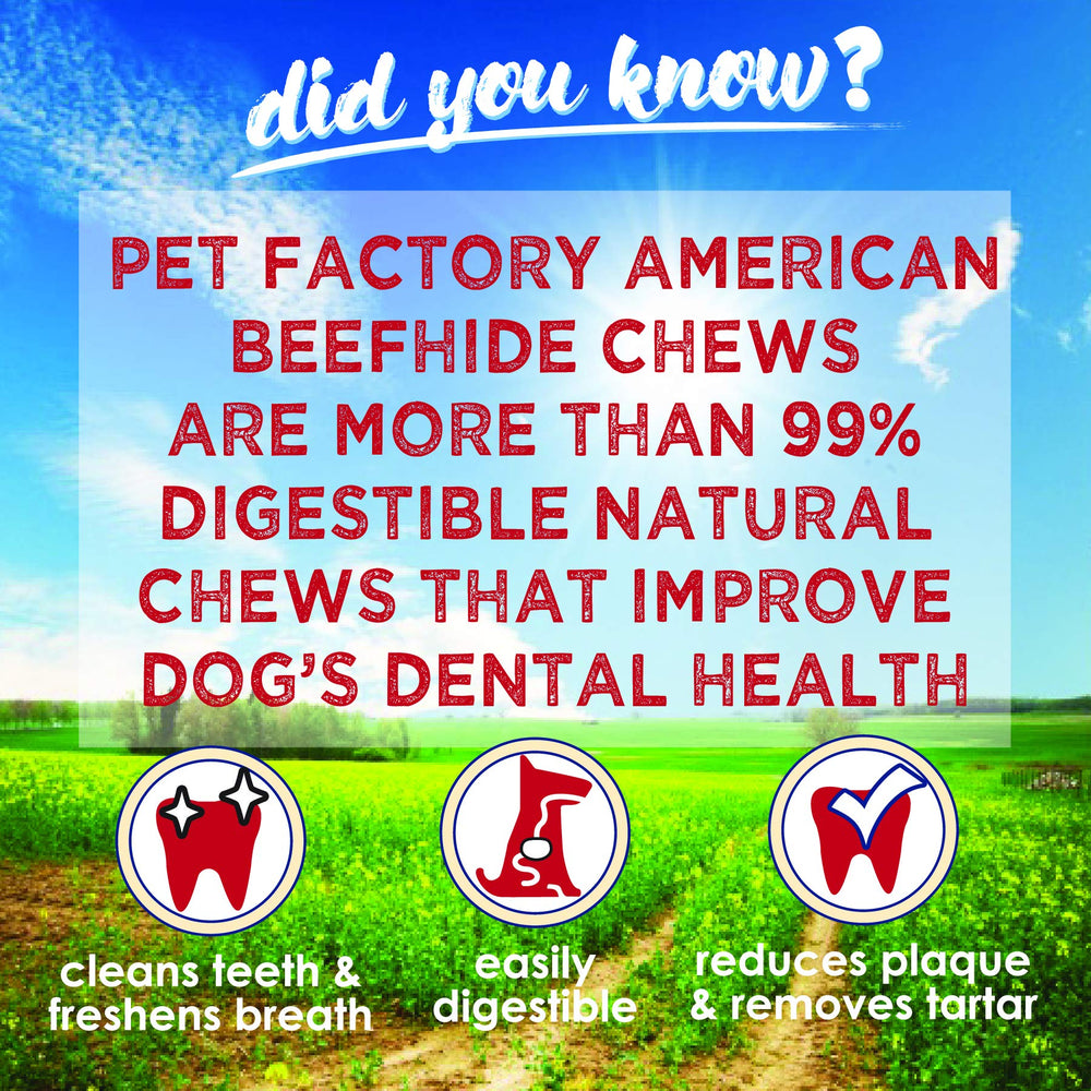 Pet Factory texture-extérieure-durable: surface rugueuse favorisant le nettoyage des dents.