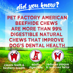 Pet Factory texture-extérieure-durable: surface rugueuse favorisant le nettoyage des dents.