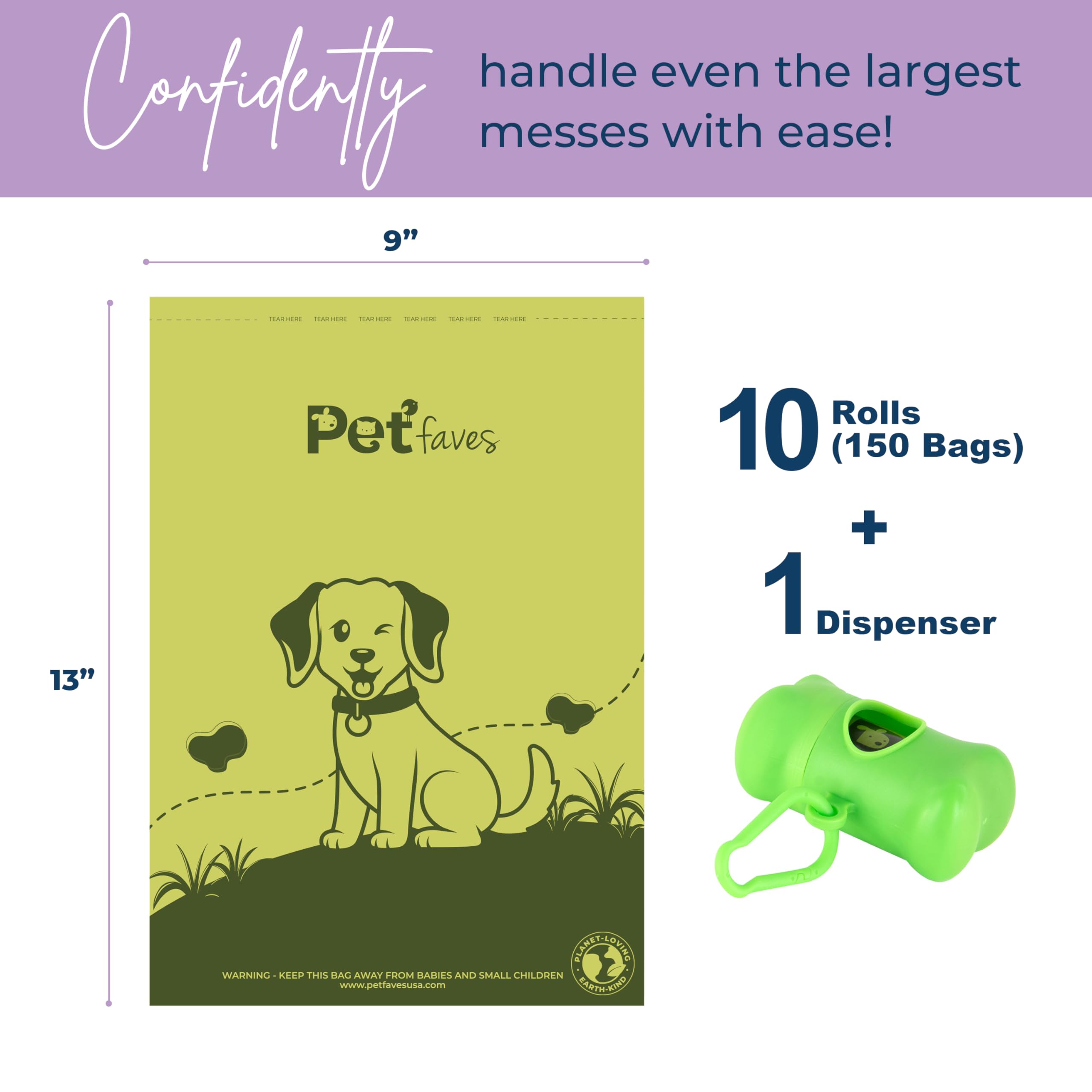 Sacs Pet Faves durables et sans fuite adaptés aux sorties quotidiennes.