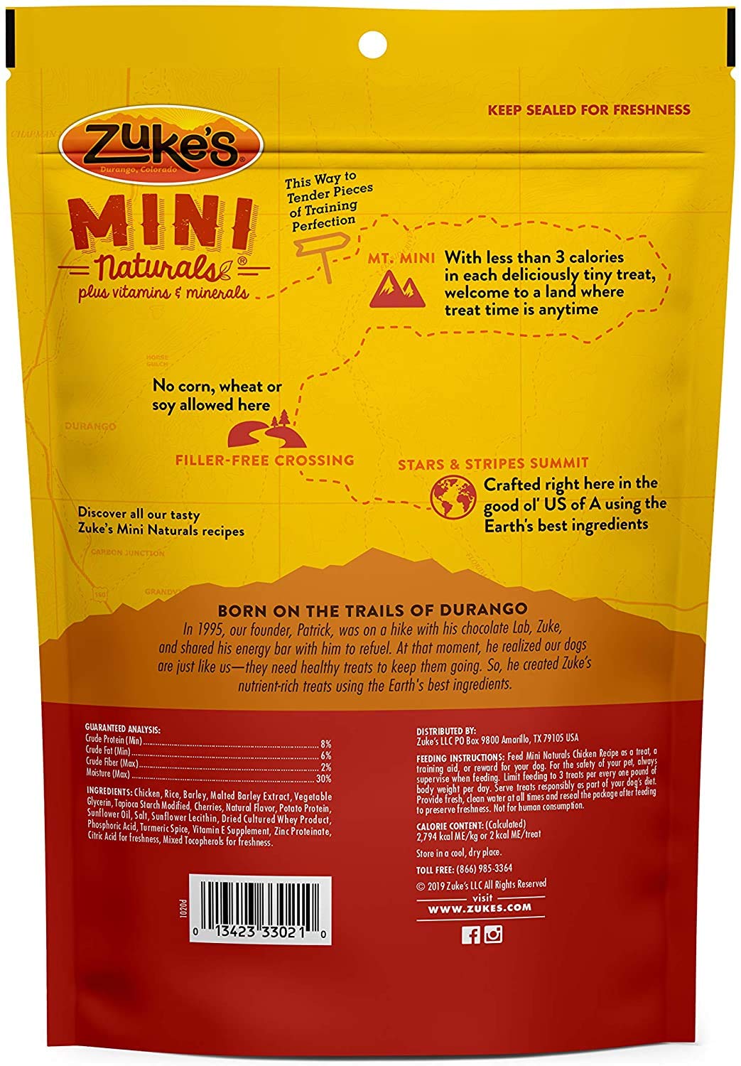 Zuke Mini Naturals poulet - entraînement, friandises faibles calories