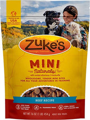 Pet Faves Zukes Mini Naturals saumon – bouchées savoureuses et riches en protéines.