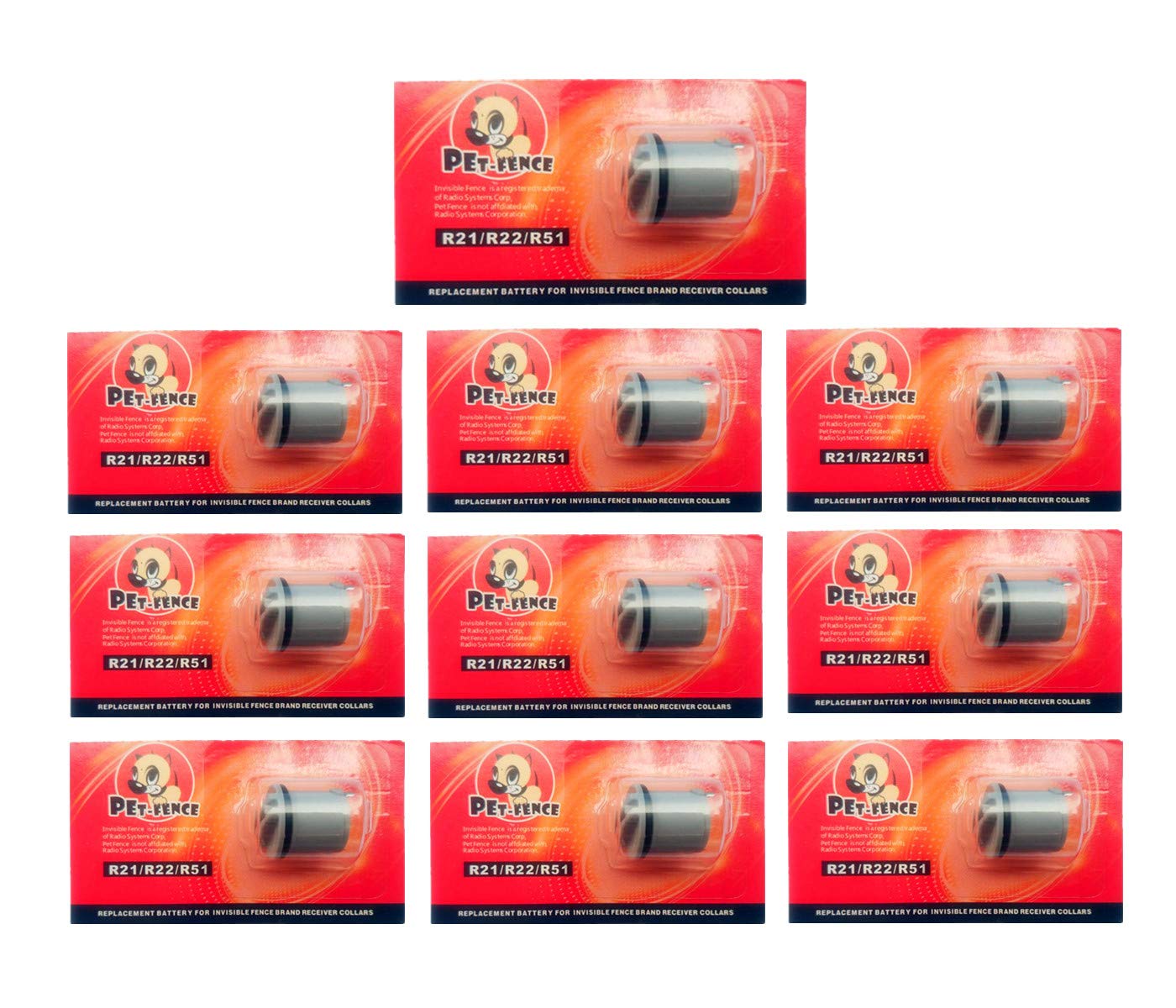 Pile Pet-Fence 3V 170 mAh prête pour collier chien, longue durée.