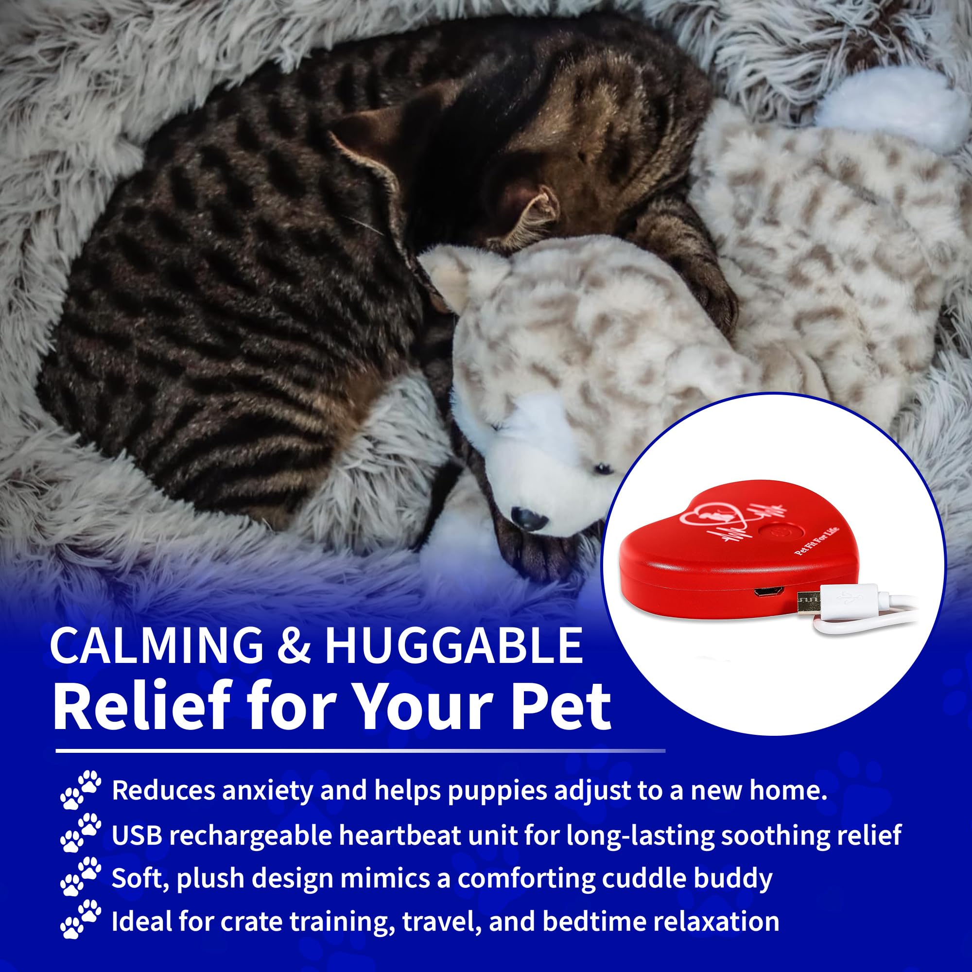 Peluche Pet Fit For Life matériaux non toxiques et cœur amovible facile à laver