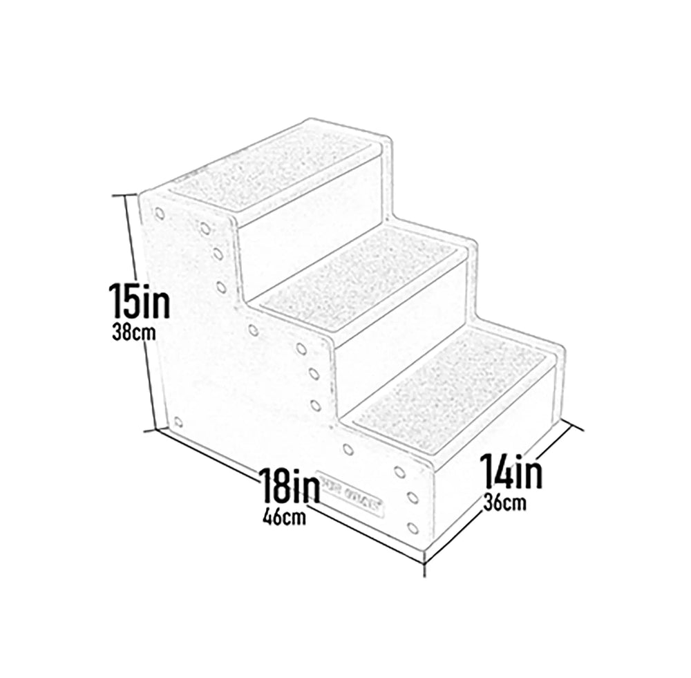 Dimensions pratiques Pet Gear Inc, 18 po x 14 po x 15 po, adaptées aux espaces compacts.