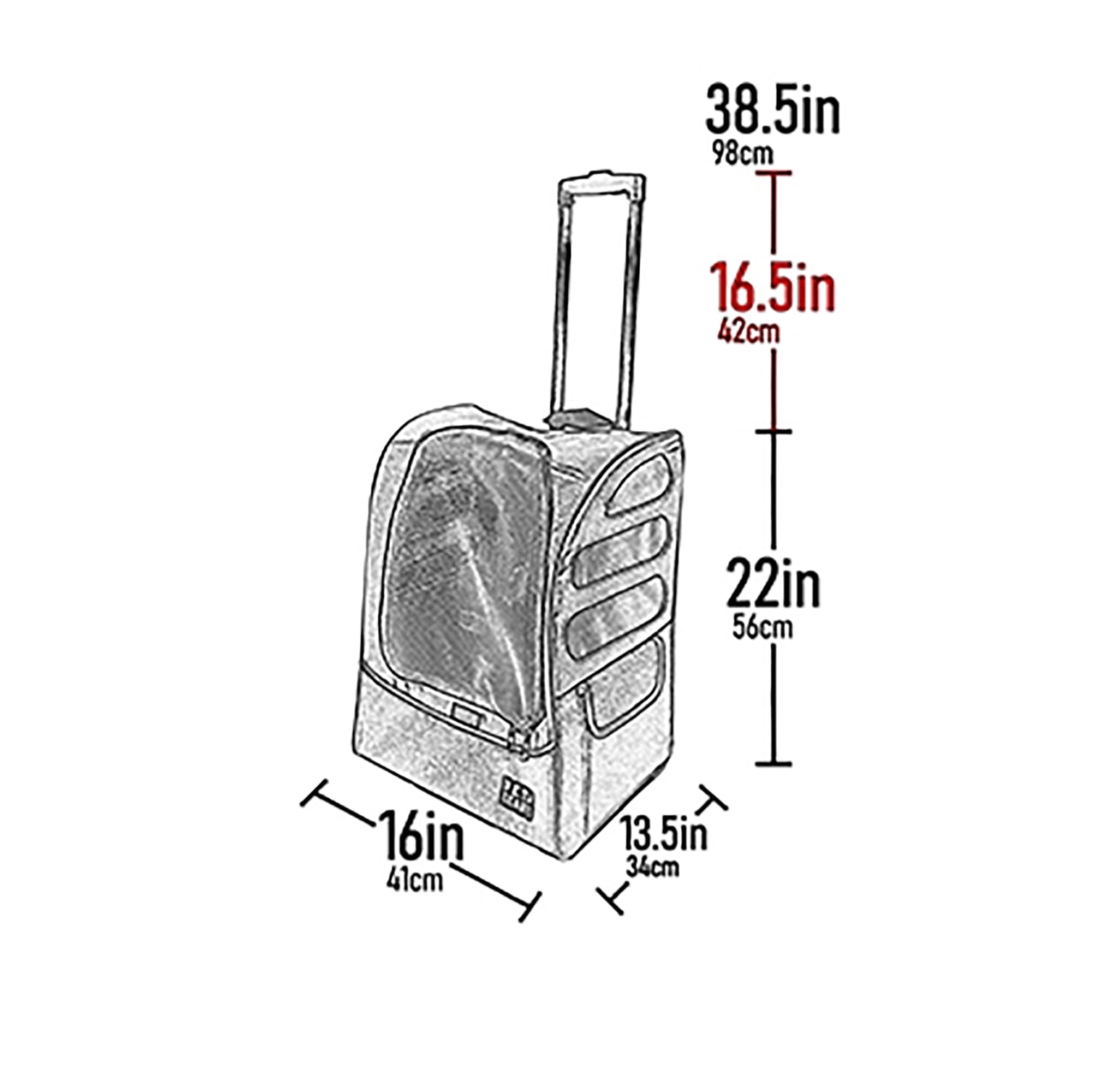 Poches de rangement latérales du Pet Gear I-GO2 Plus pour les accessoires essentiels