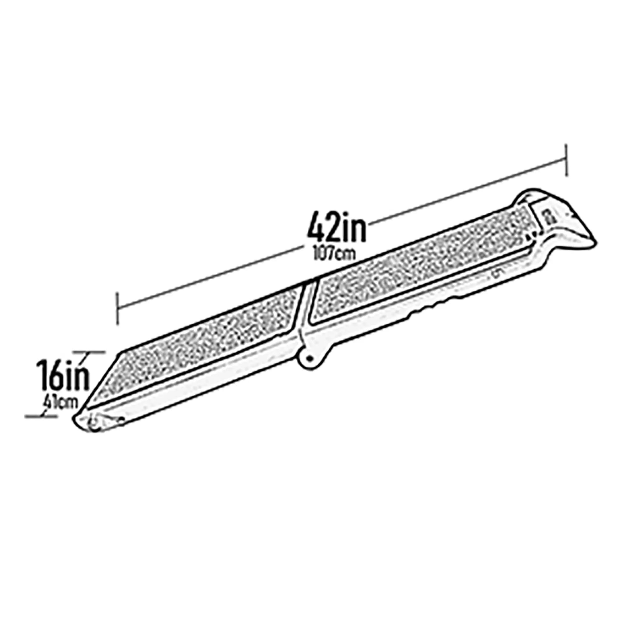 Rampe pliable PET GEAR INC mesurant 42x16 pour rangement.