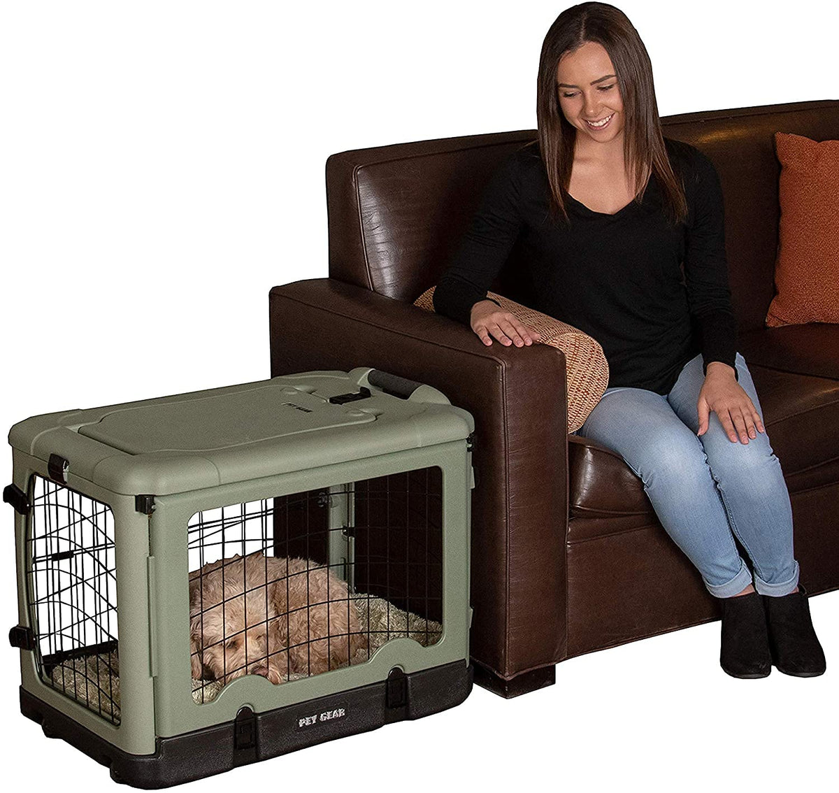 Pet Gear The Other Door : cage à quatre portes pratique pour chien et chat.