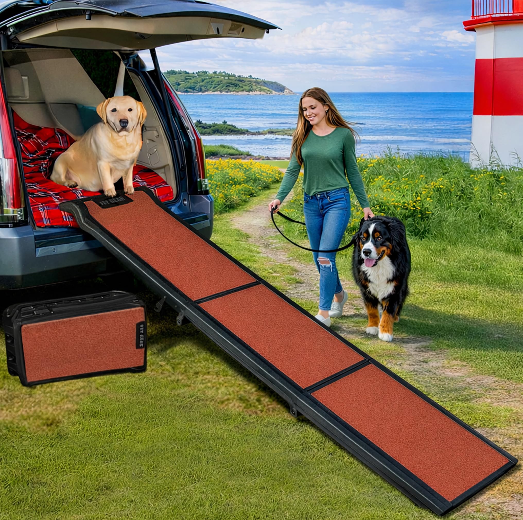 Ramp Pet Gear Travel Lite: rampe de 71 pouces avec rebords et traction sûre