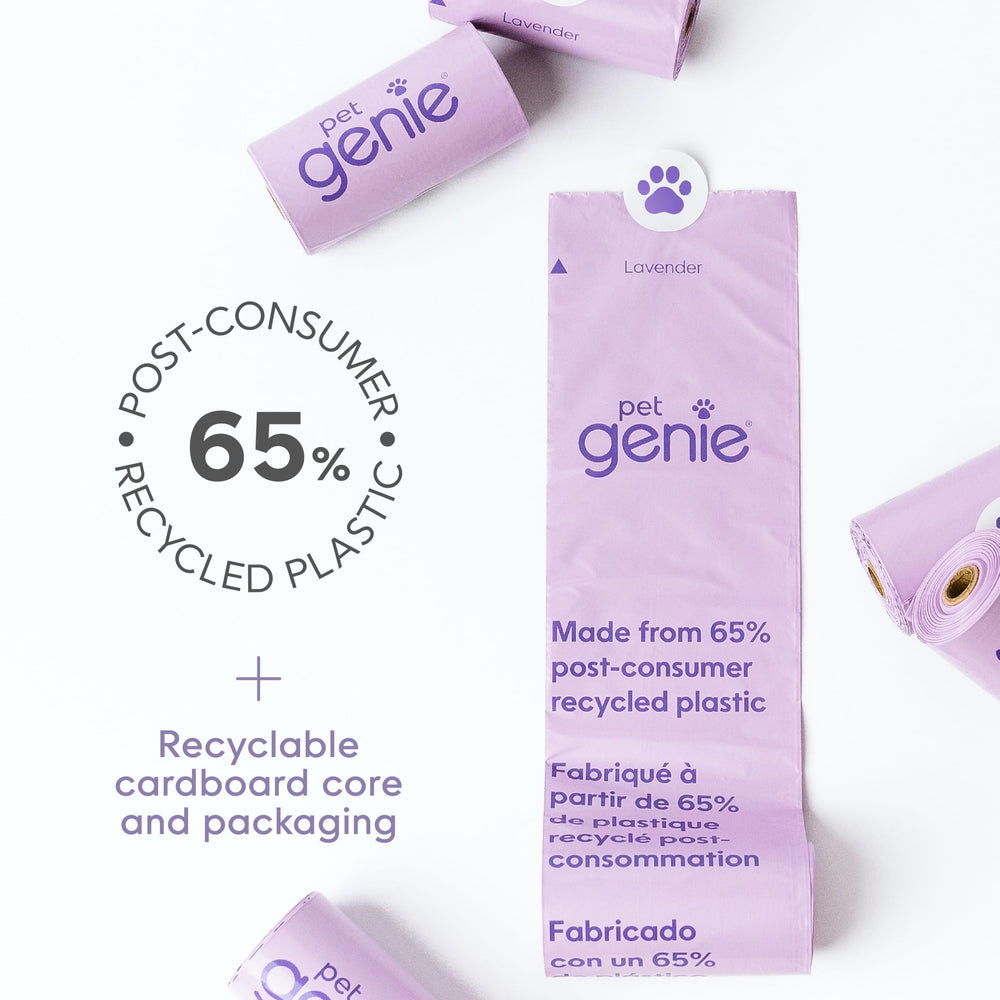 Sacs Pet Genie 240 sacs par paquet pour usage long.
