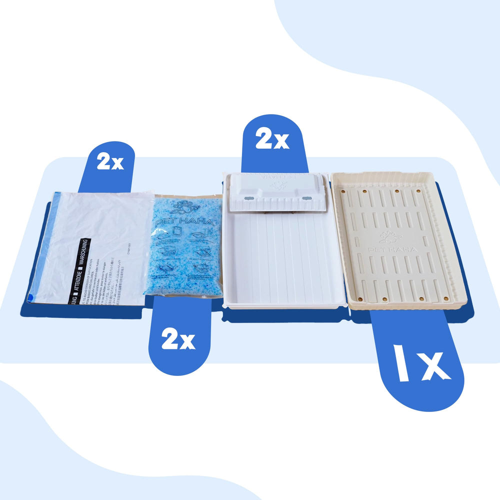 PET HAHA base reutilisable litiere cristal: support robuste et durable.