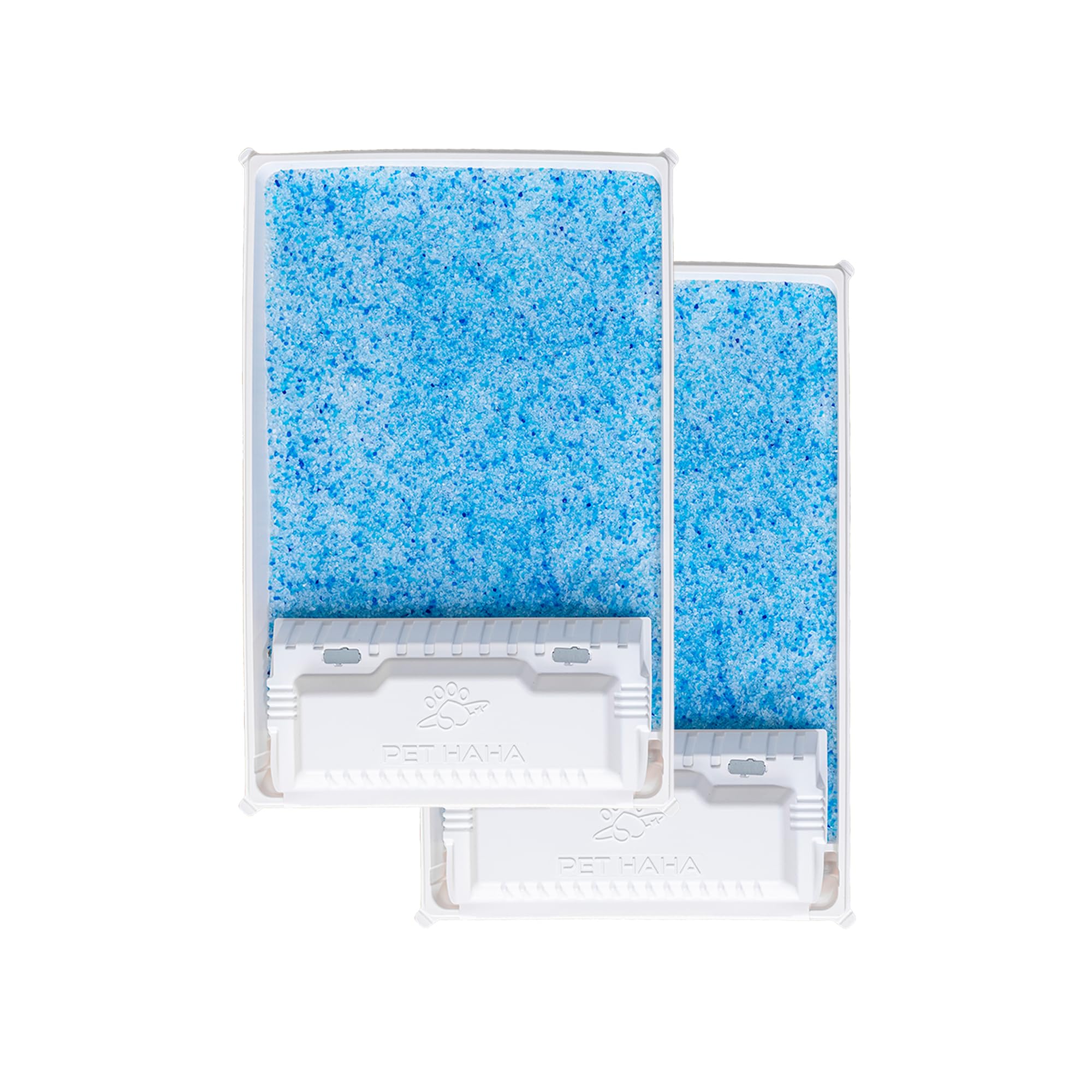 PET HAHA ensemble plateaux-litiere cristal-petsafe pour une installation sûre.