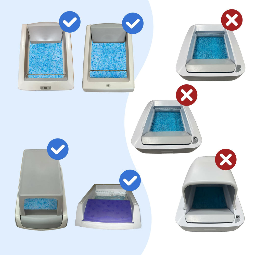 PET HAHA plateau-litiere jetable cristal-petsafe: nettoyage rapide et pratique.