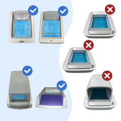 PET HAHA plateau-litiere jetable cristal-petsafe: nettoyage rapide et pratique.