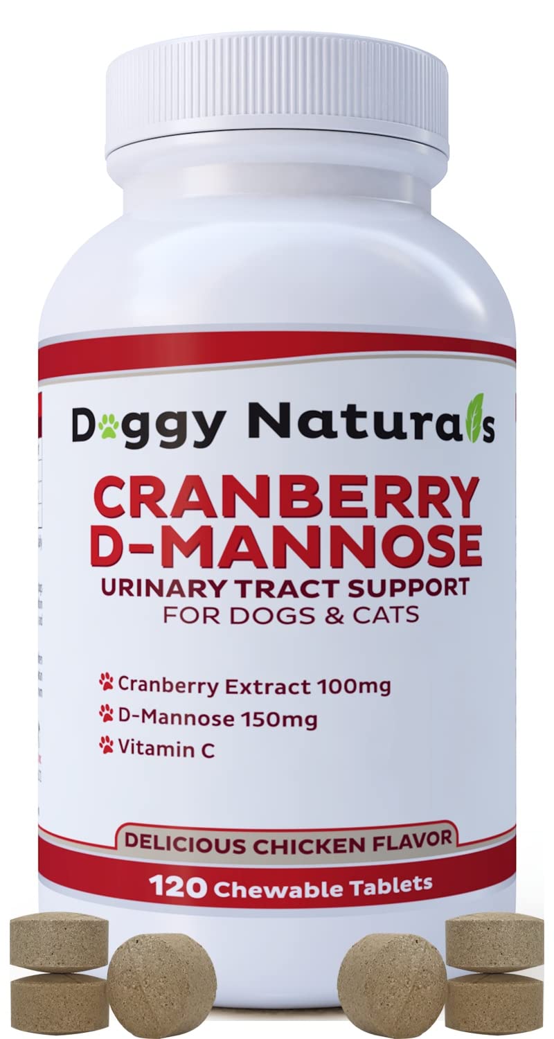 Cranberry D-Mannose Pet Health Pharma: tablette saveur foie de poulet pour chiens et chats.