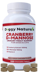Cranberry D-Mannose Pet Health Pharma: tablette saveur foie de poulet pour chiens et chats.