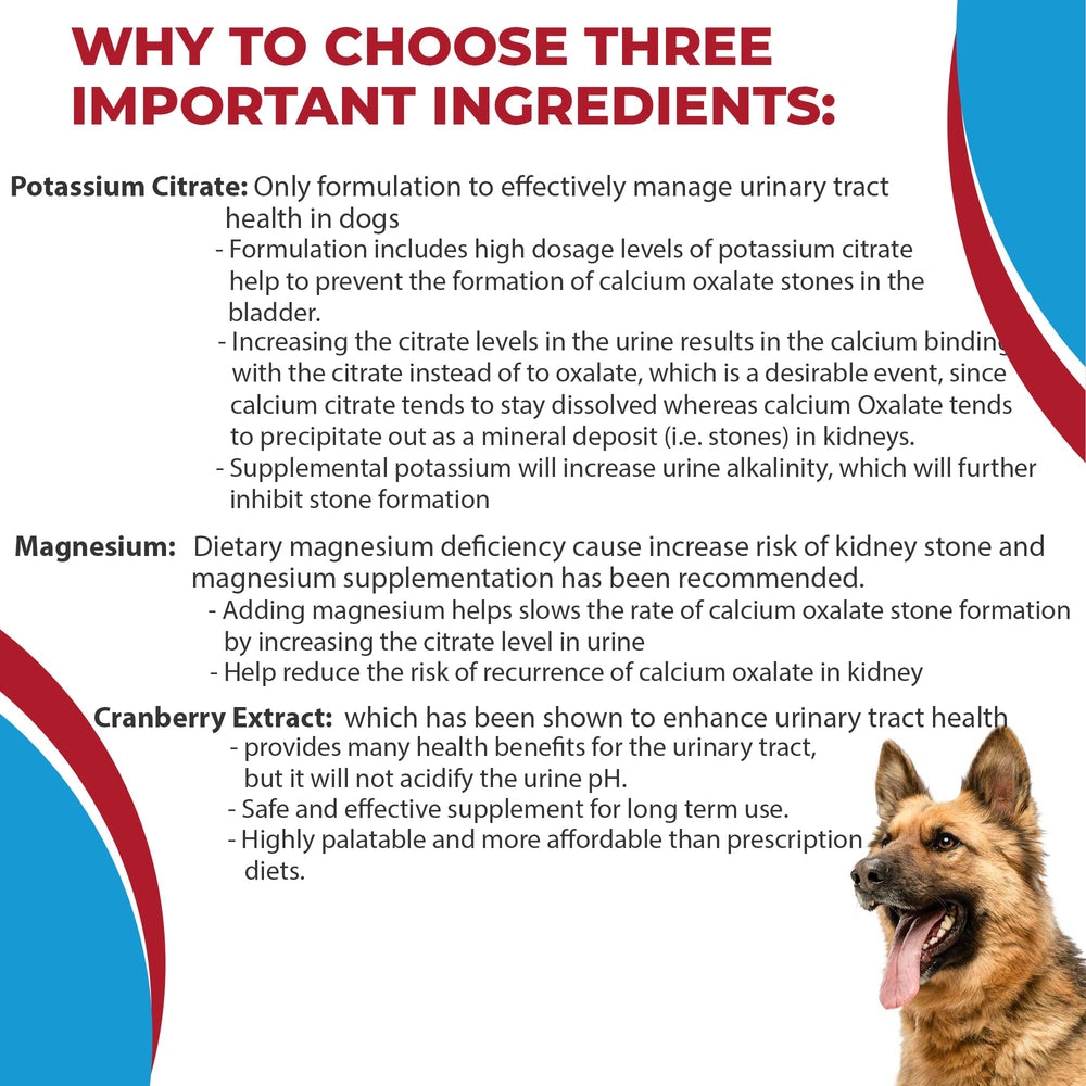 Pet Health Pharma Potassium Citrate Cranberry – comprimés fendus, dosage précis