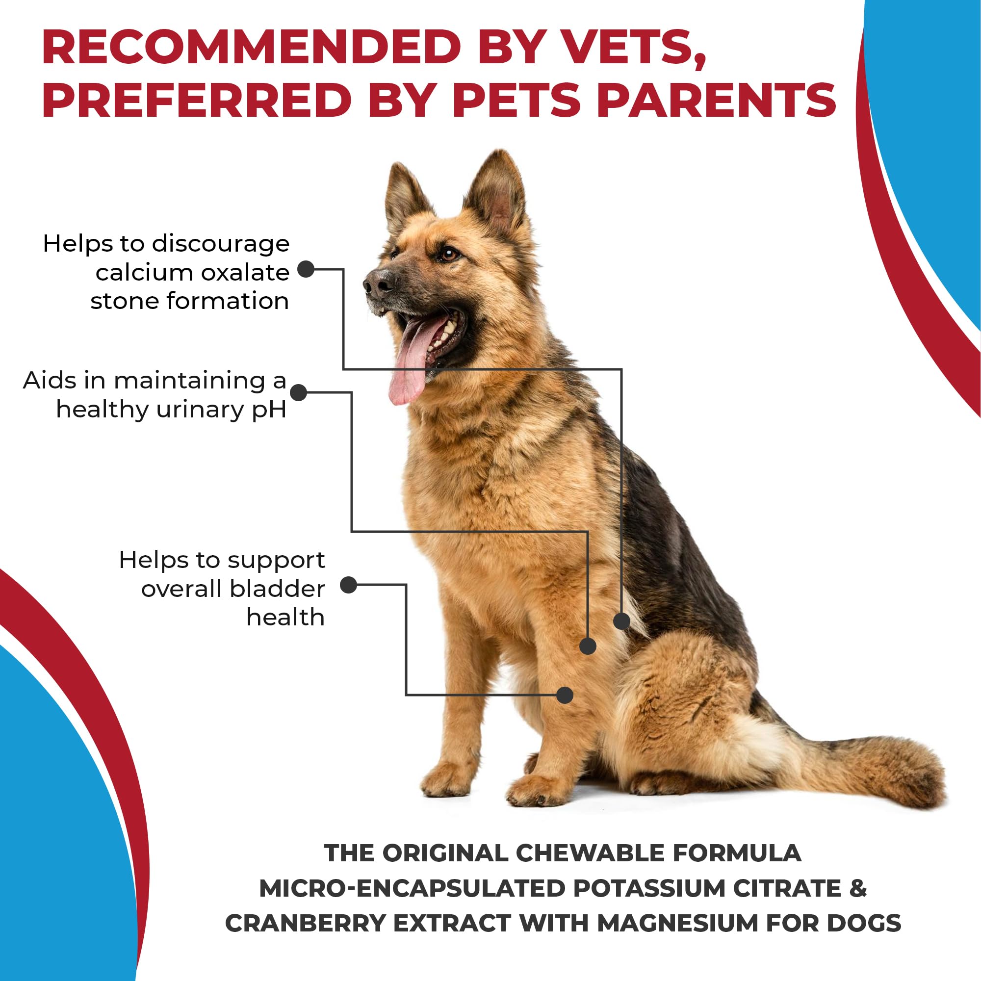 Pet Health Pharma Potassium Citrate Cranberry – extrait de canneberge, bénéfice urinaire