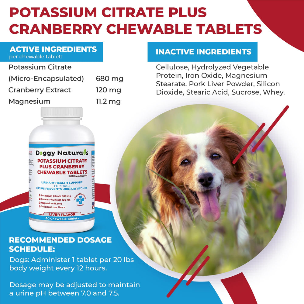 Pet Health Pharma Potassium Citrate Cranberry – comprimés faciles à administrer