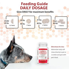 Ingrédient D-Mannose dans Pet Health Solutions, soutien urinaire pratique.
