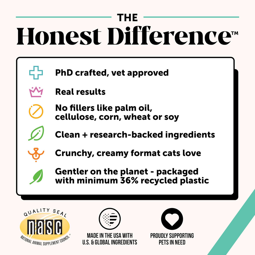 Goût frais et naturel des bouchées Pet Honesty pour chats