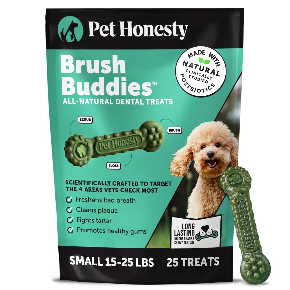 Pet Honesty Brush Buddies – nettoyage dentaire continu pour chiens et haleine fraîche.