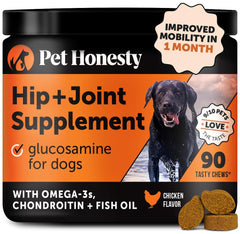Pet Honesty – emballage des gommes, soutien des articulations et mobilité.