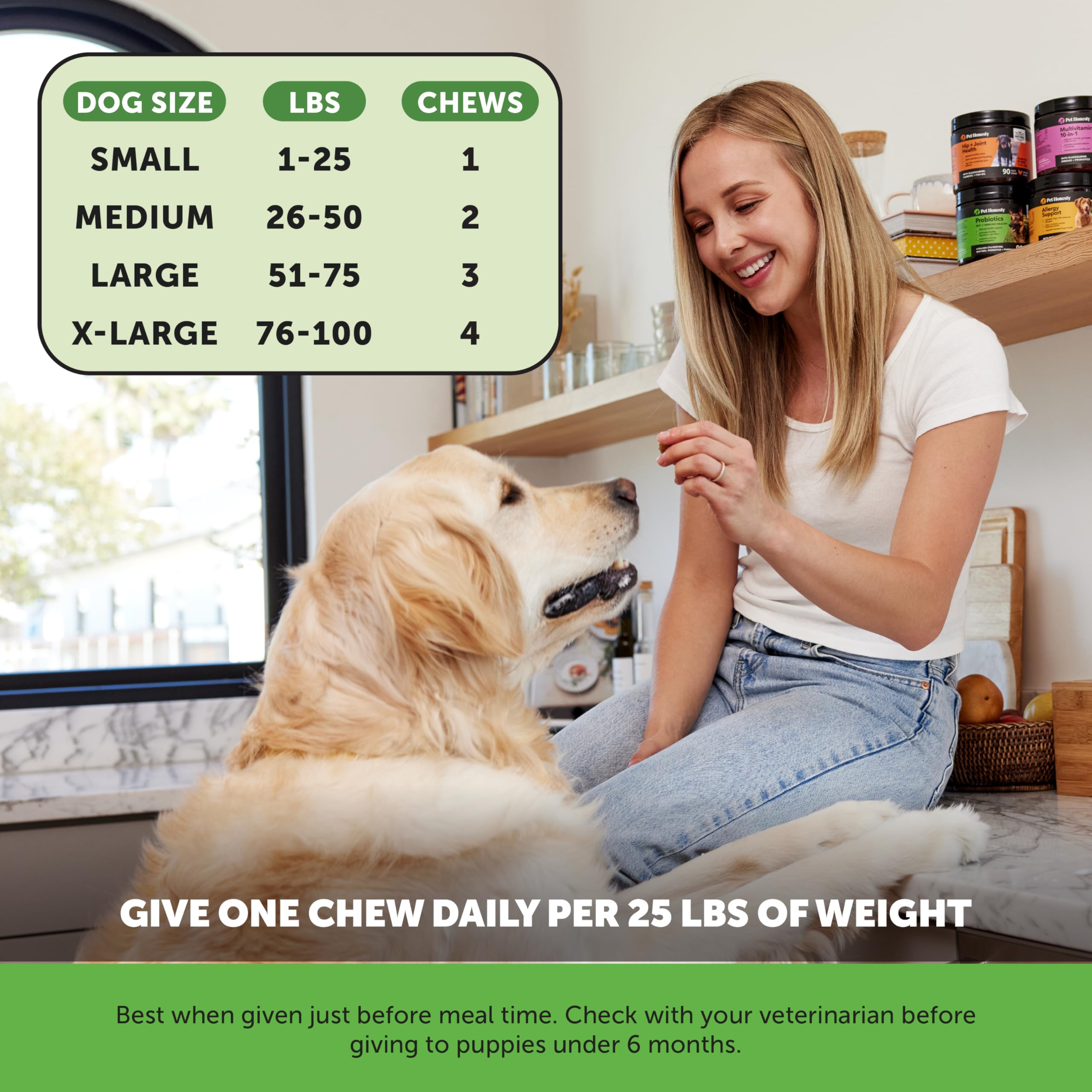 Enzymes digestives incluses dans les friandises Probiotiques Pet Honesty.