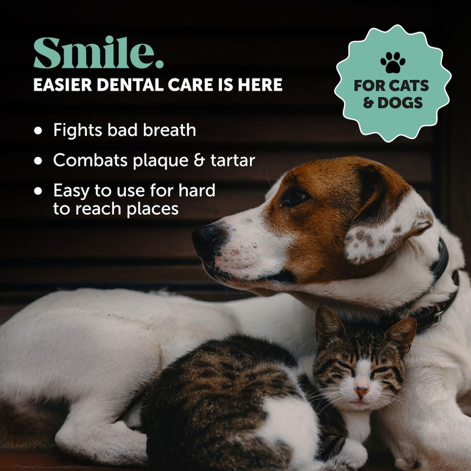 Pet Honesty Haleine fraîche grâce aux lingettes dentaires utilisées sur le doigt.