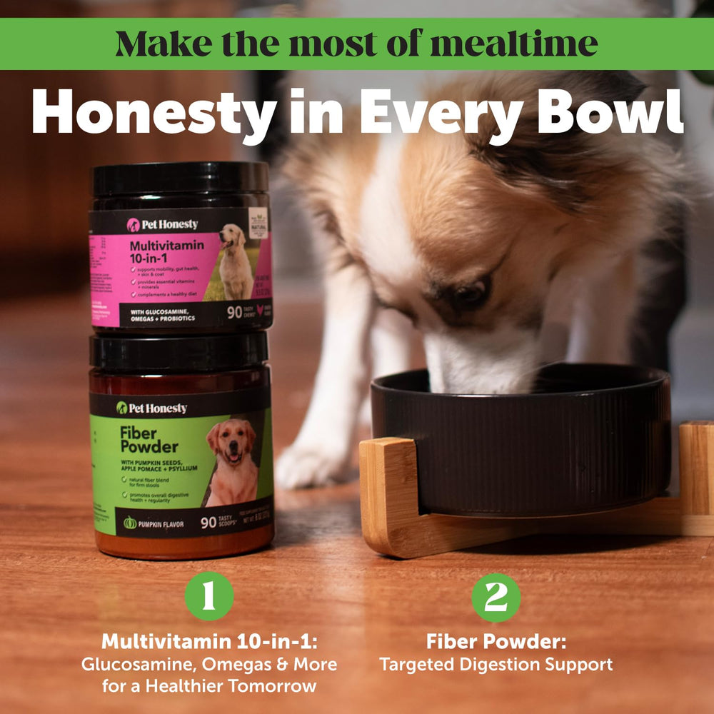 Pet Honesty levure hydrolysée bentonite : fibres et minéraux complémentaires.