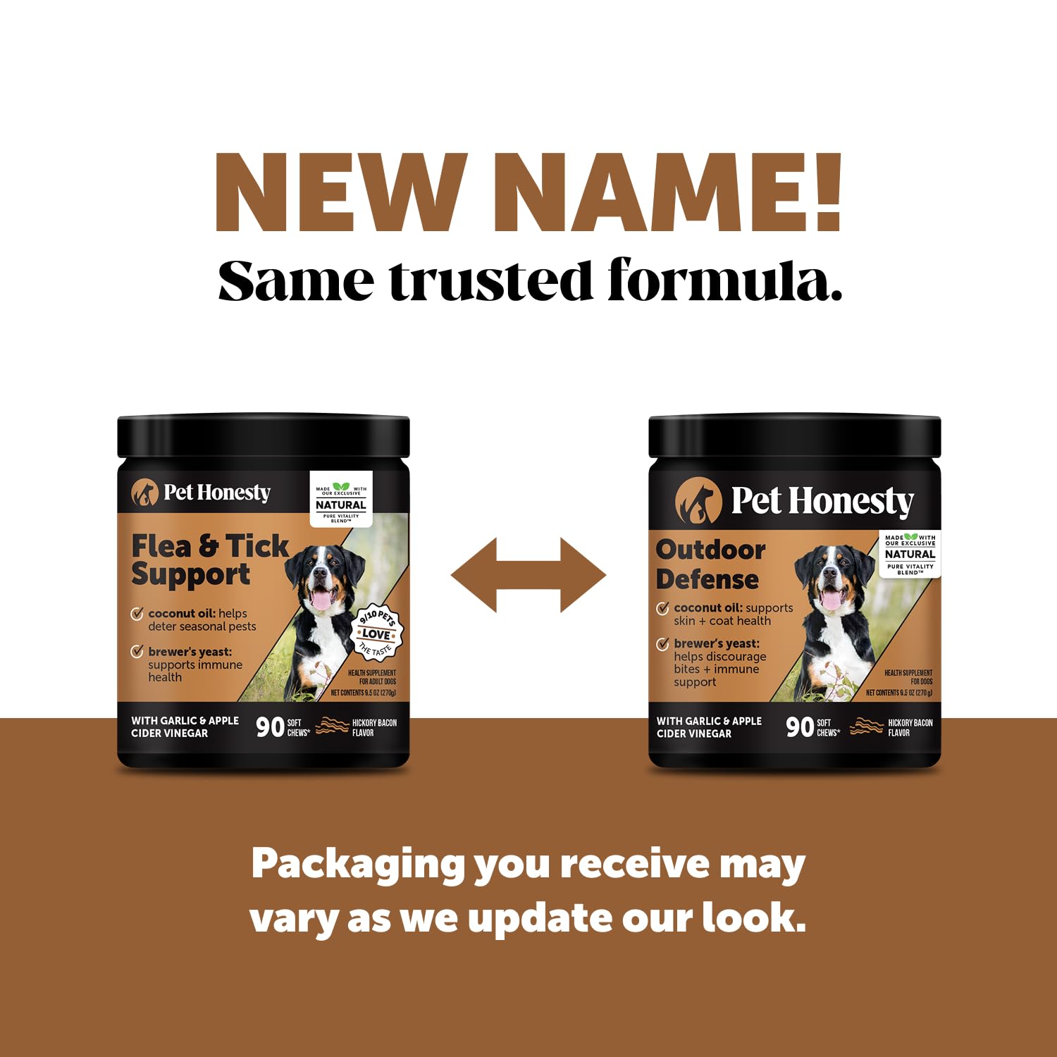Comprimés naturels Outdoor Defense sans produits agressifs pour chiens.