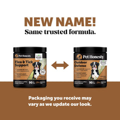 Comprimés naturels Outdoor Defense sans produits agressifs pour chiens.