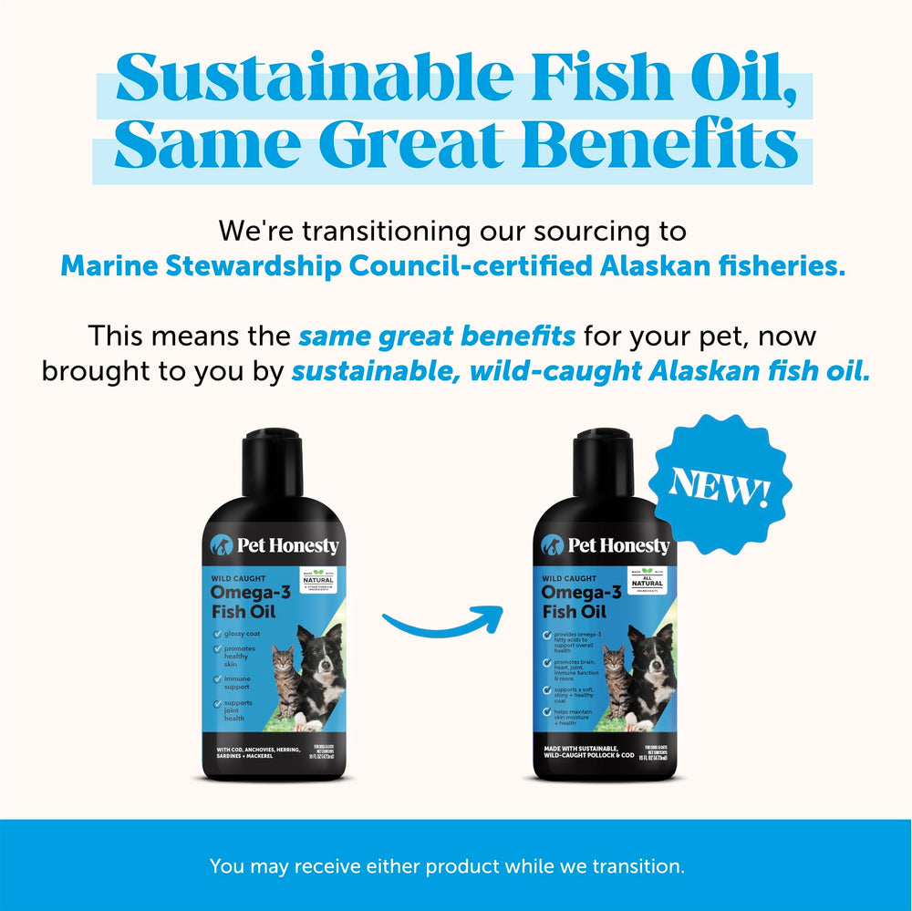 Pet Honesty illustre des poissons sauvages d'Alaska riches en oméga-3 pour la santé.