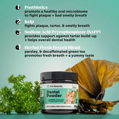 Pet Honesty Poudre Dentaire Chat – dents plus brillantes et propres.