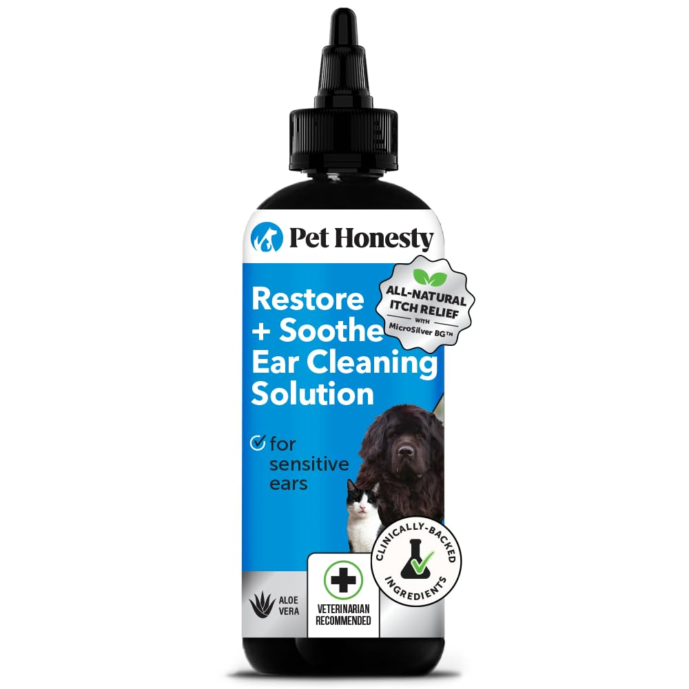 Pet Honesty Restore + Soothe – gouttes pour oreilles, apaise démangeaisons chez les chiens.