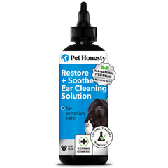 Pet Honesty Restore + Soothe – gouttes pour oreilles, apaise démangeaisons chez les chiens.