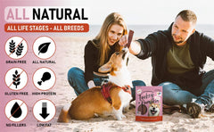 PET JERKY FACTORY – ingrédients simples sans céréales et sans additifs.