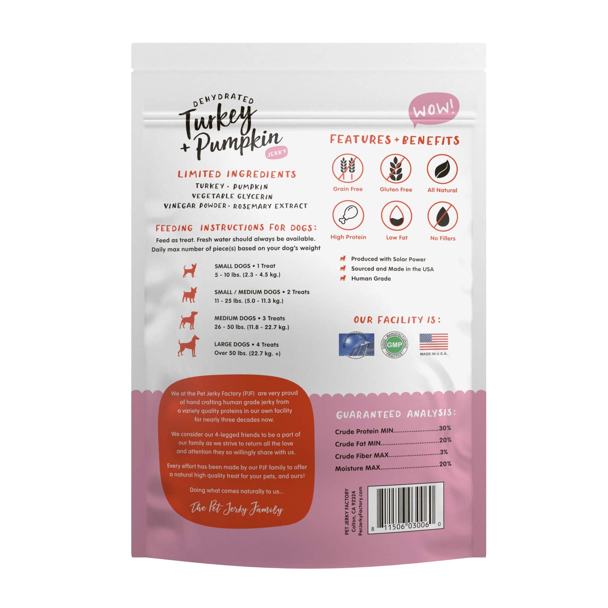 PET JERKY FACTORY – sachet ouvert dégageant un parfum naturel.