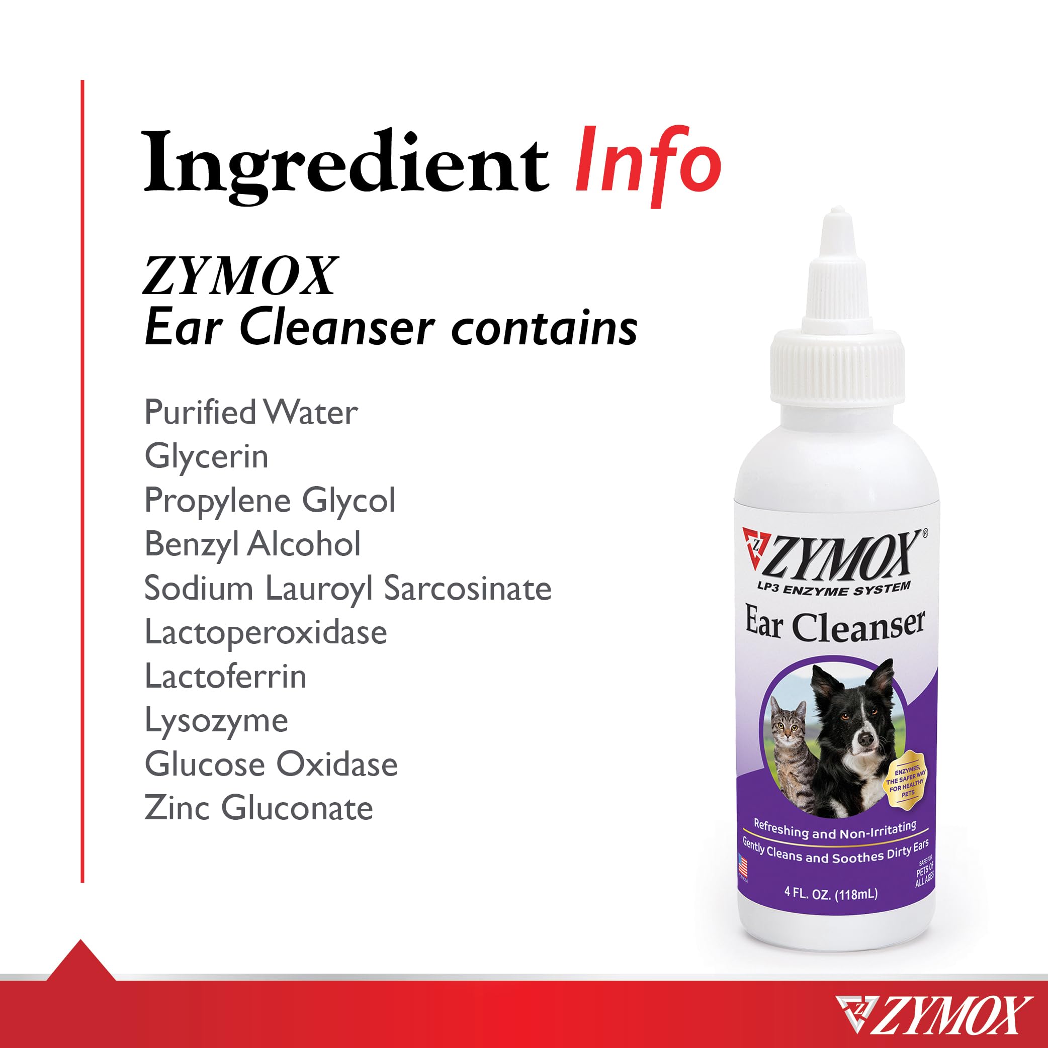 ZYMOX Avant-apre8s oreilles: de9monstration du nettoyage en douceur