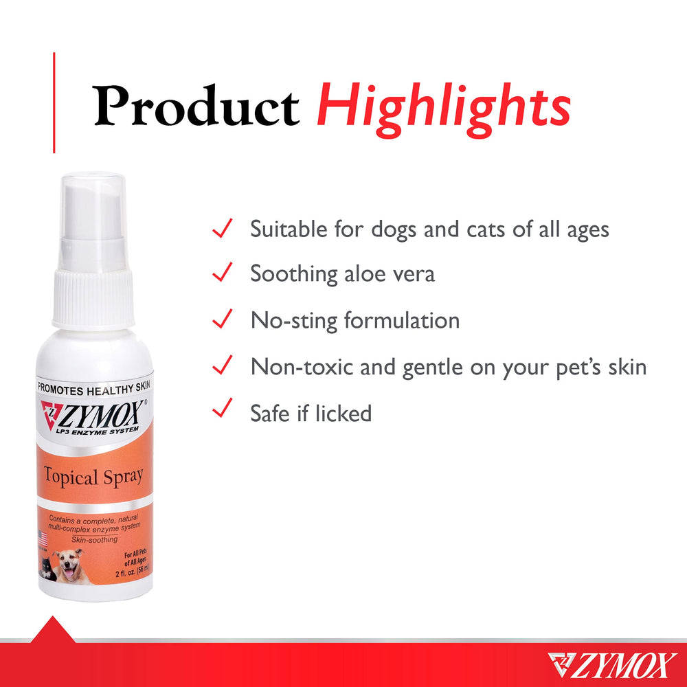 Zymox application directe sur la peau, sans pré-nettoyage nécessaire.