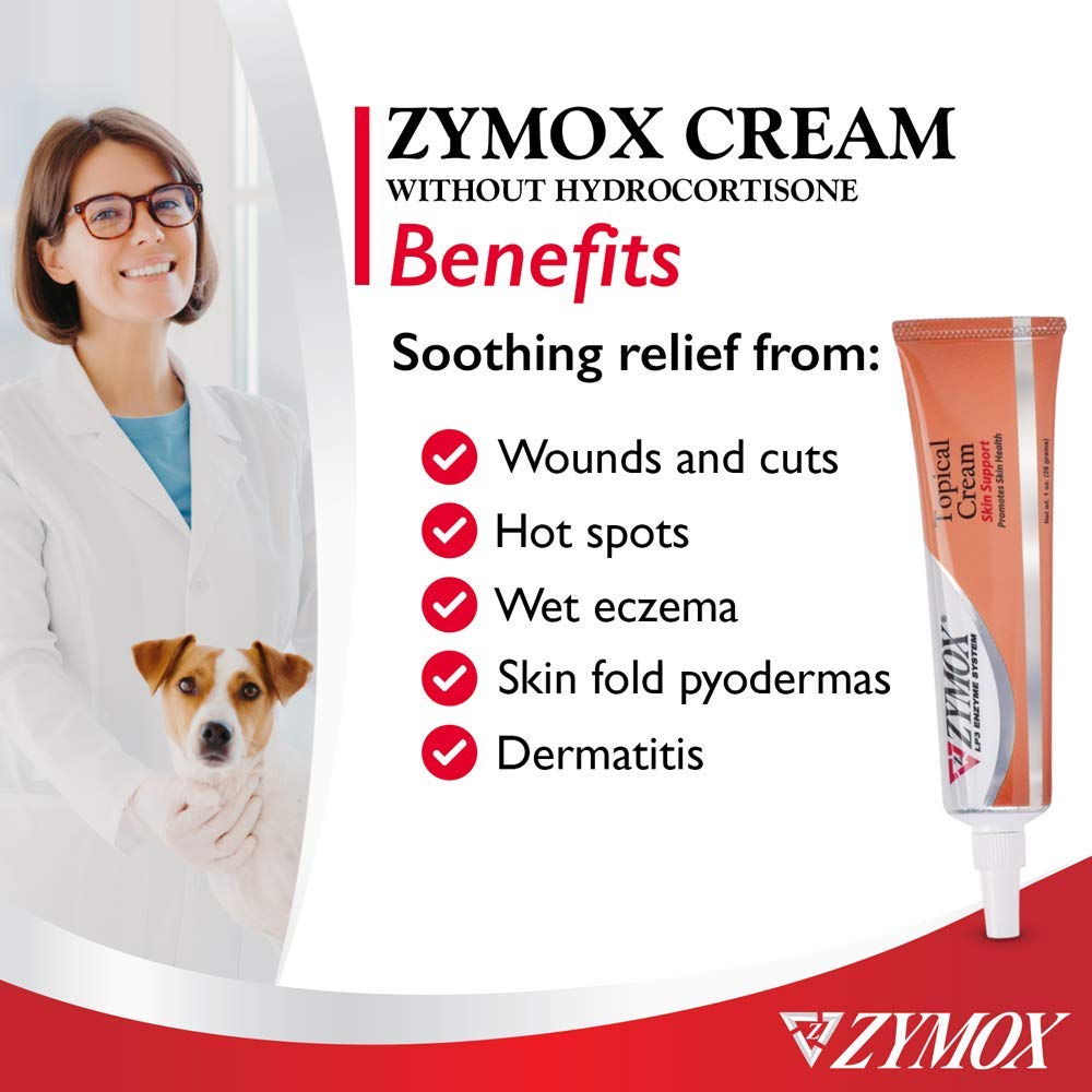 ZYMOX appliqué sans douleur apaise la peau sensible des animaux.